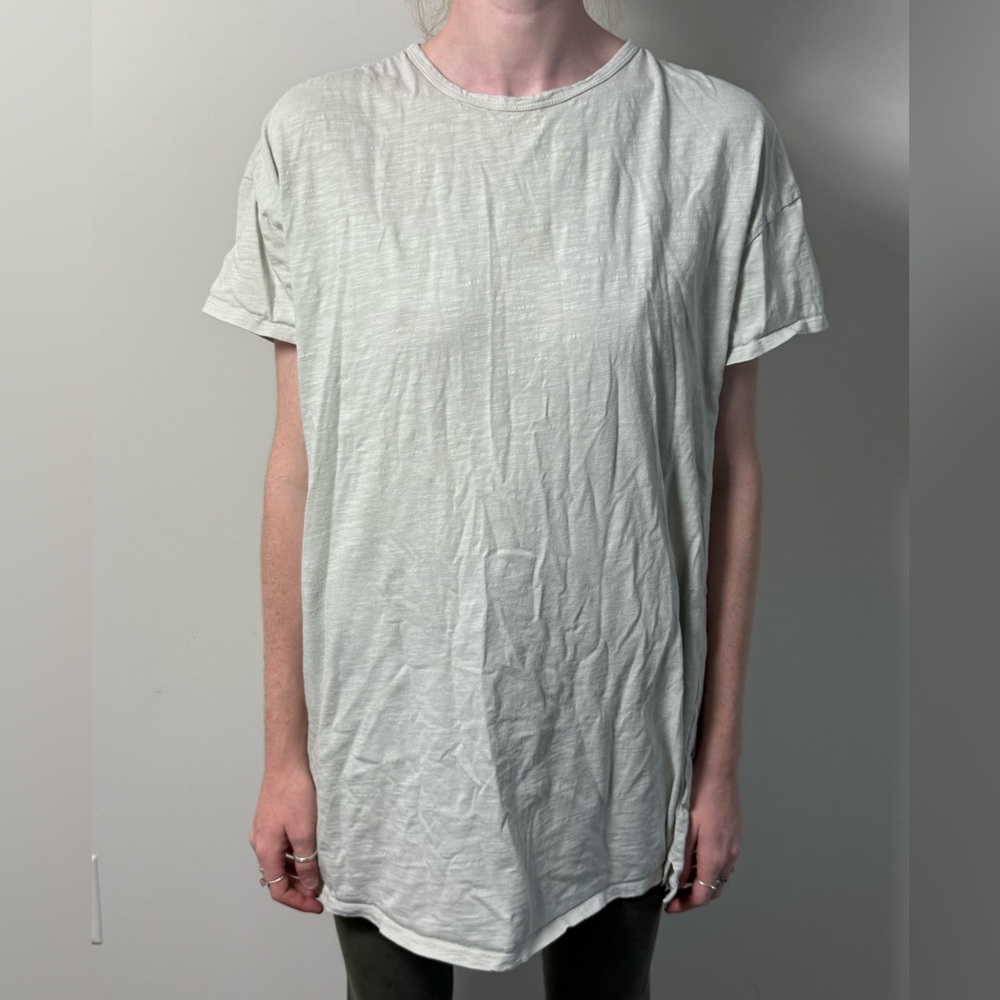 Oversized Slub Knit Tee Shirt